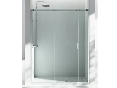 SERIE 8000 C3 - Niche crystal shower cabin with sliding door _ VISMARAVETRO