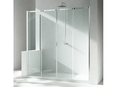 SERIE 8000 C4+CP - Corner crystal shower cabin with sliding door _ VISMARAVETRO