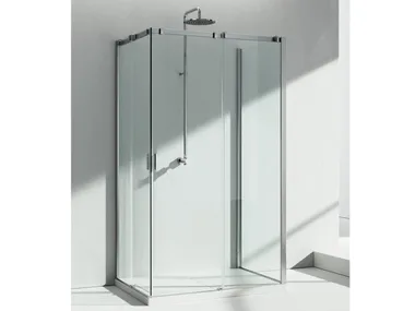 SERIE 8000 CA+CA+CG - Corner crystal shower cabin with sliding door _ VISMARAVETRO