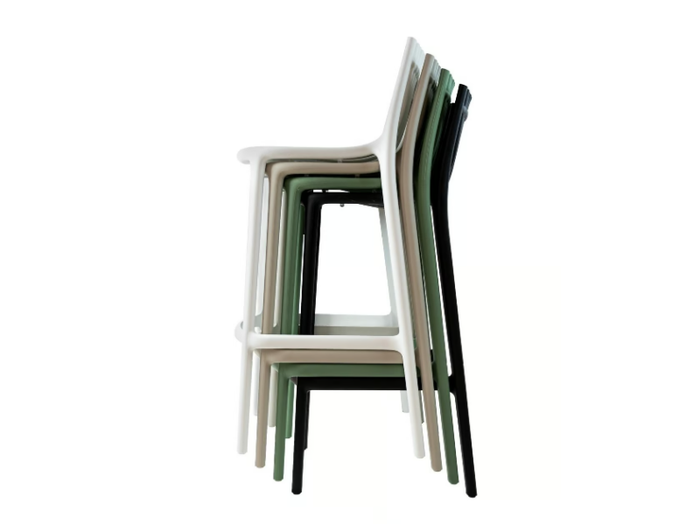 IBIZA - Stackable high polypropylene stool with back _ VONDOM