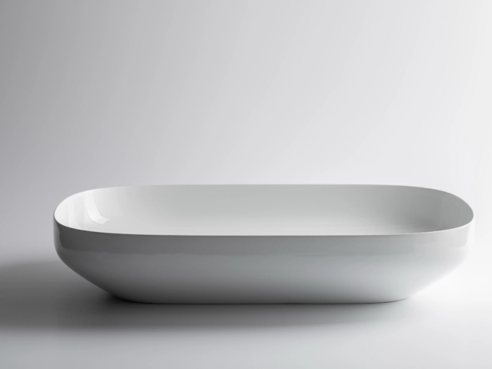 TOP - Countertop rectangular ceramic washbasin _ Valdama