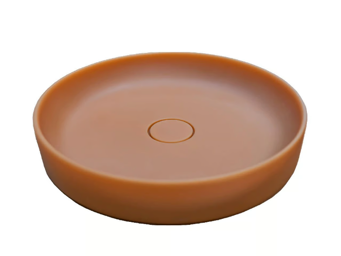 NILO - Countertop round resin washbasin _ Vallvé