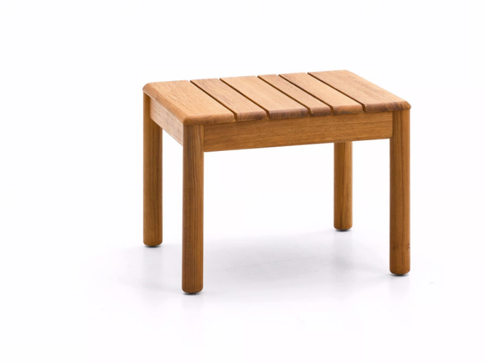 BARCODE - Square teak garden side table _ Varaschin