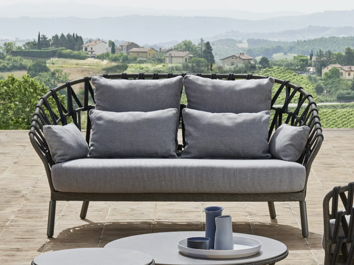 EMMA CROSS - 2 seater acrylic garden sofa _ Varaschin