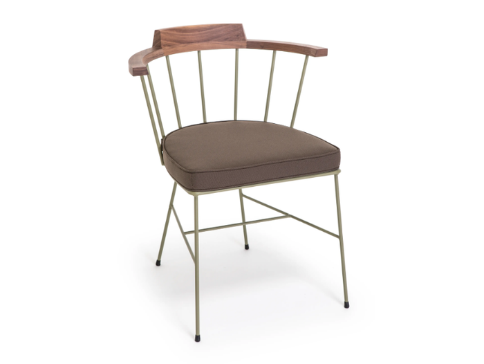 MIM - Powder coated steel chair with armrests _ Vergés