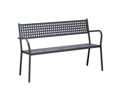 ALICE - Metal garden bench with armrests _ Vermobil