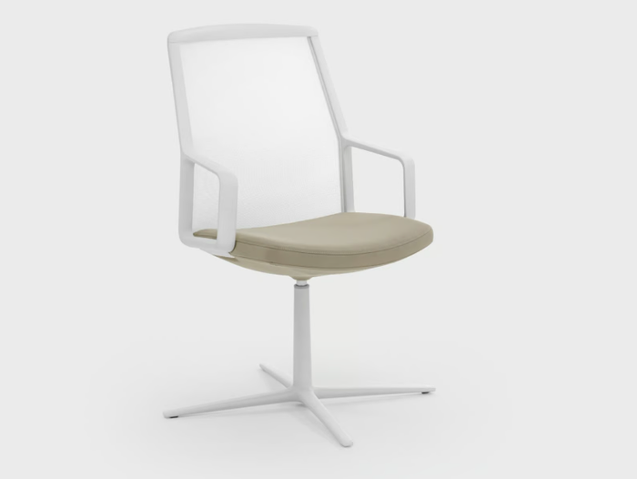 ADELE - Swivel mesh office chair with armrests with 4-Spoke base _ Viganò