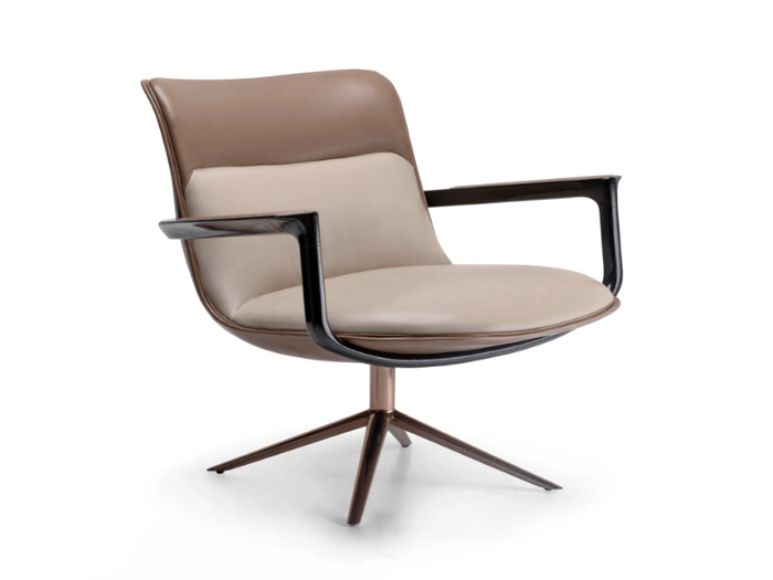 SPECTRE - Leather armchair with armrests _ Visionnaire