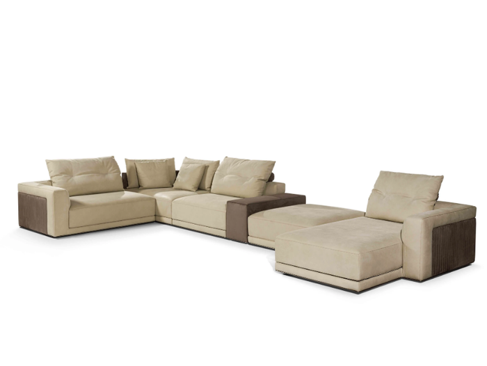 MILLER - Sectional sofa with chaise longue _ Visionnaire