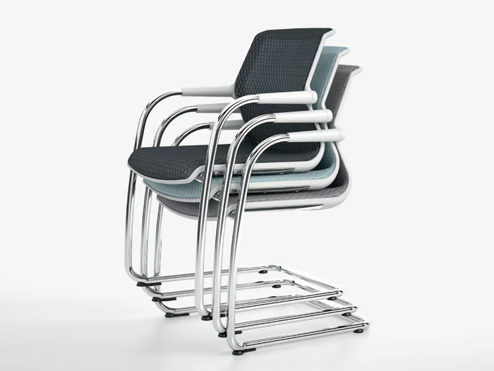 UNIX CHAIR - Stackable training chair with armrests _ Vitra