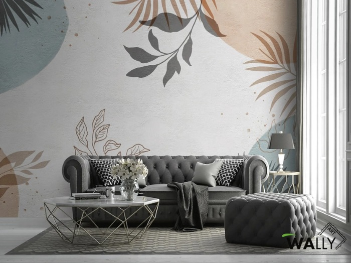 CELINE - Washable wallpaper with floral pattern _ WALLYART