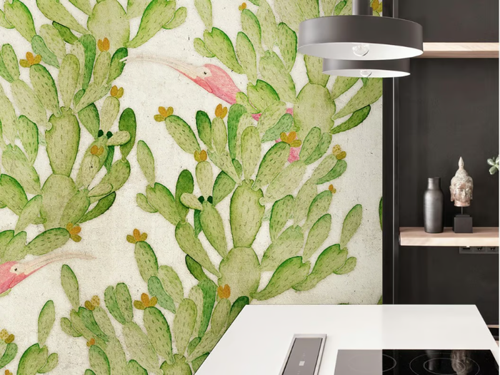 CACTUS DREAM - Tropical wallpaper, eco-friendly, PVC free and washable _ WallPepper®/Group