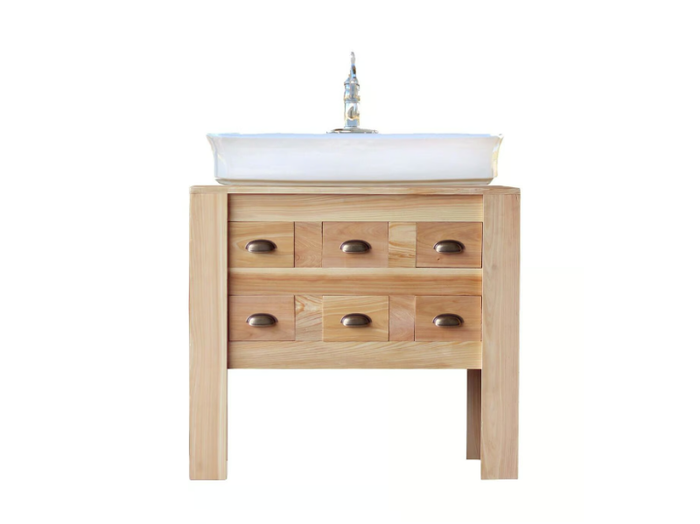 CLAIBORNE - Floor-standing wooden vanity unit with drawers _ WatermarkFixtures