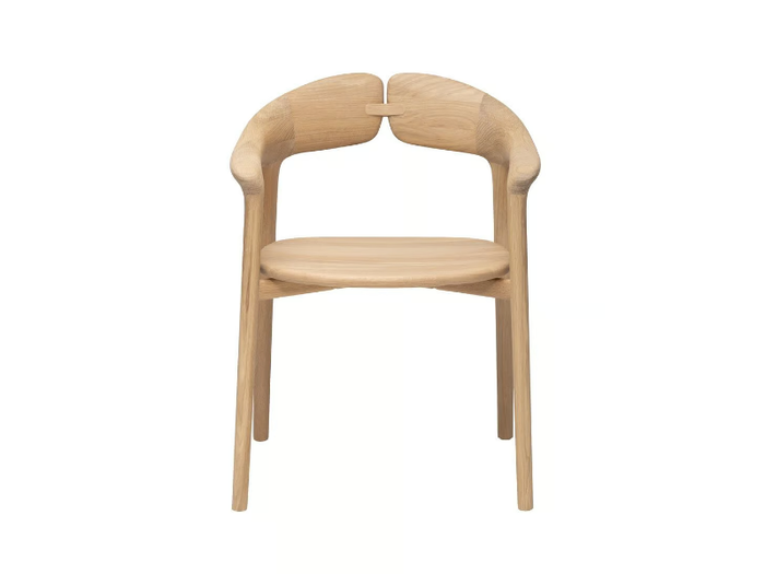 LEPIDA - Solid wood chair with armrests _ Woak