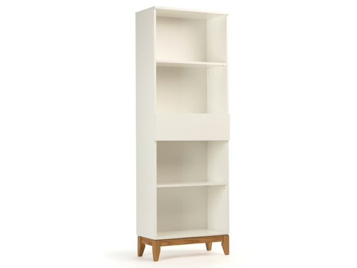 BLANCO - Open melamine-faced chipboard bookcase with drawers _ Woodman