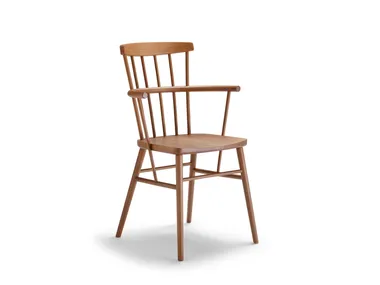 1453 - Wooden chair with armrests _ XLINE