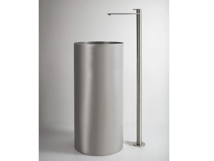 Q316 - Floor standing stainless steel washbasin mixer _ ZAZZERI