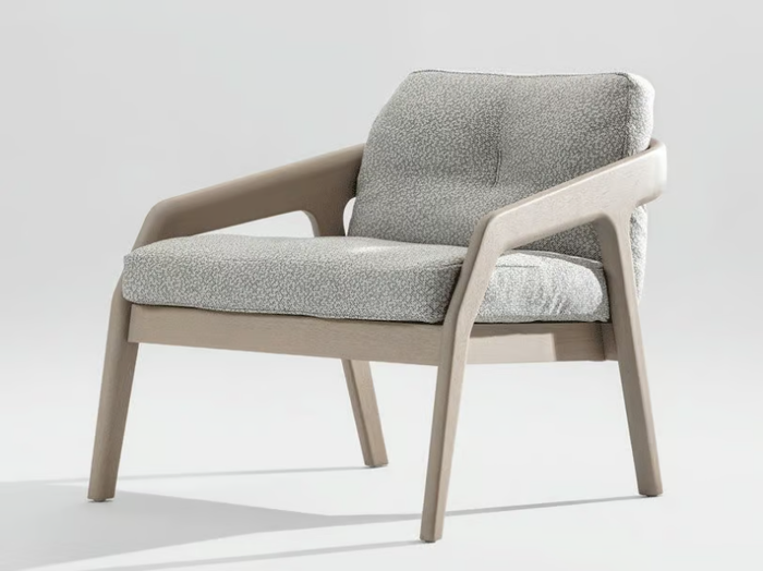 FRIDAY 1 - Fabric armchair with armrests _ ZEITRAUM