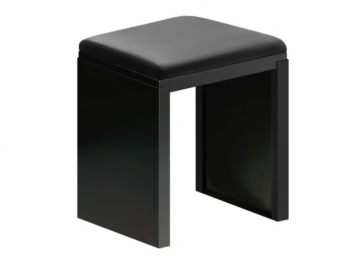 IRONY PAD STOOL - Upholstered leather stool _ Zeus