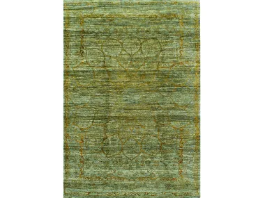 GLOSS GOLD ON SILVER - Rectangular wool and silk rug _ Zollanvari