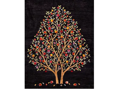 POMEGRANATE TREE OF LIFE 26 - Contemporary style rectangular custom wool rug _ Zollanvari