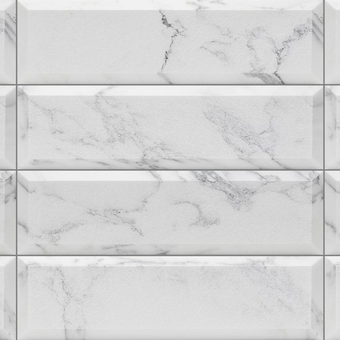 Piqué Bevel Arabescato Marble Dimensional Tile