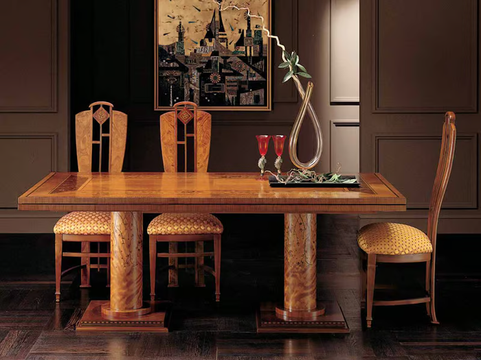 AURORA - Extending rectangular cherry wood dining table _ carpanelli