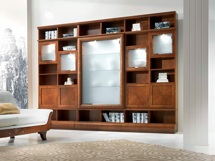 POIS - Open walnut bookcase _ carpanelli