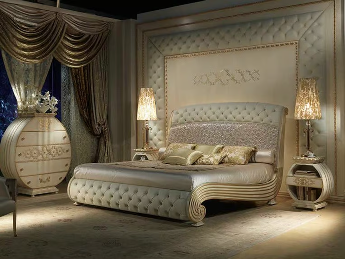 VANITY - Upholstered bed with tufted headboard _ carpanelli