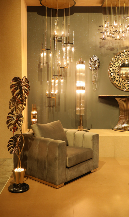 castro-lighting-at-supersalone-cielo-suspension-golden-staircase-chandelier.png