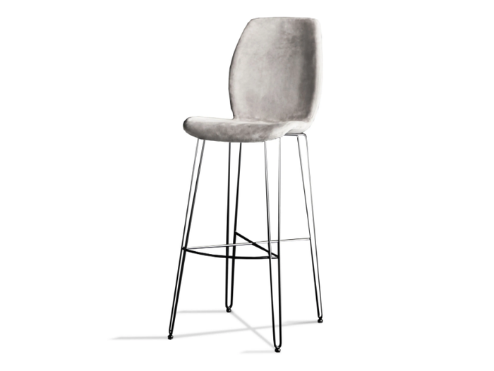 BIP IRON.SS - High fabric stool with back _ colico