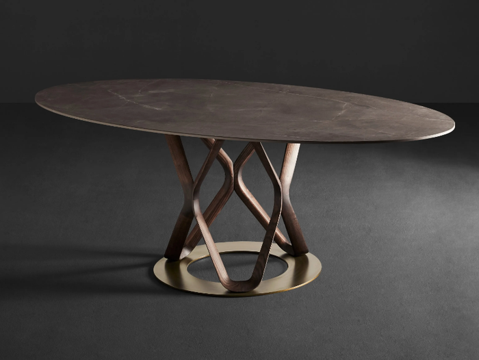 V6 - Oval porcelain stoneware table _ colico