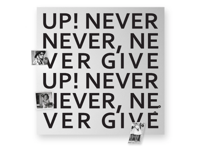 NEVER GIVE UP - Magnetic dry erase board _ designobject.it