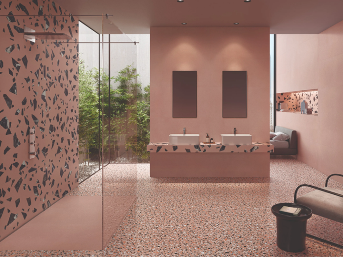 MEDLEY PINK - Porcelain stoneware wall/floor tiles terrazzo effect _ emilgroup