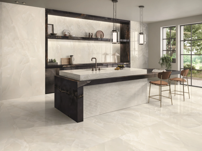 TELE DI MARMO ONYX IVORY - Porcelain stoneware wall/floor tiles with marble effect _ emilgroup