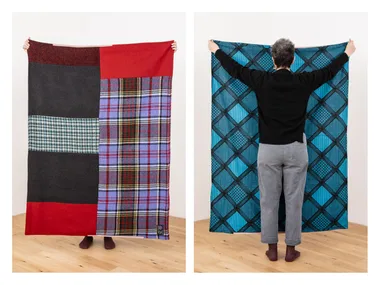 RE/PLAID 15/50 - Reversible wool and cotton blanket _ isOnAir