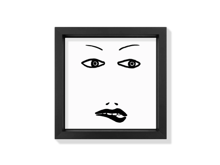 FACES VIII - Ceramic tile with frame _ kiasmo