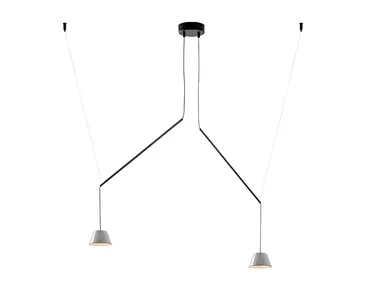 ABSIDIOLA C MOVIL 2 CONICA - Adjustable ceramic pendant lamp _ luxcambra