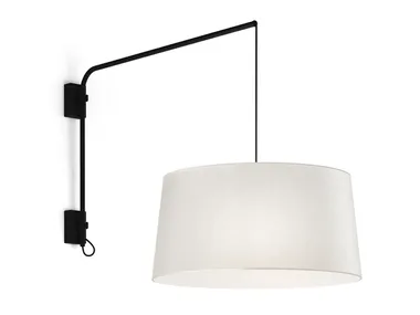 ARCO TEXTIL - Adjustable LED metal and fabric wall lamp _ luxcambra