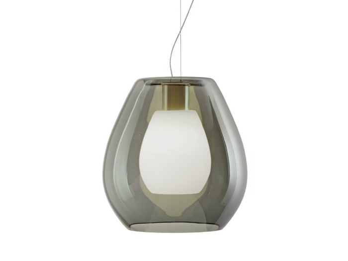 BAGAN EVOLUTION 1 - Glass and aluminium pendant lamp _ millelumen