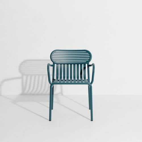 Week-end Week-End Garden Chair with armrests - Ocean blue Studio Brichet-Ziegler