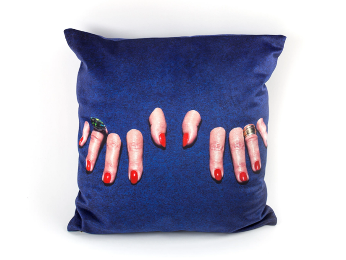 FINGERS - Square fabric cushion _ seletti