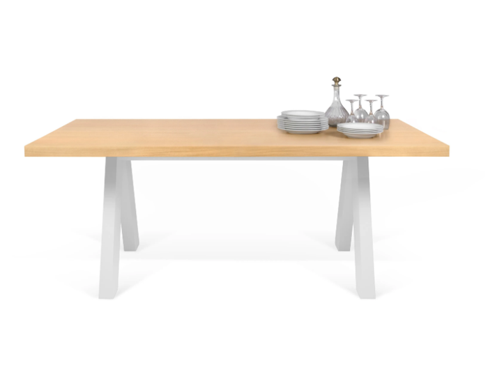 APEX - Rectangular wood veneer dining table _ temahome