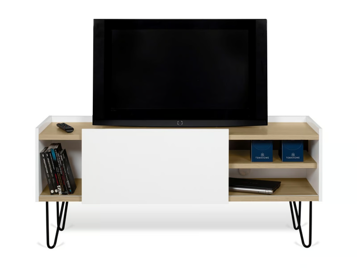 NINA - TV cabinet with sliding doors with cable management _ temahome