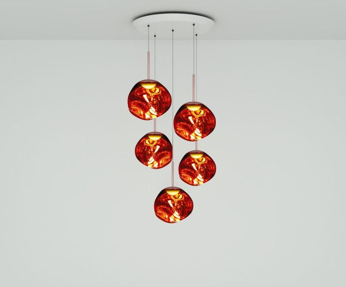 Melt Mini LED Copper Round Pendant System