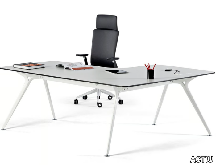 ARKITEK - L-shaped office desk with cable management _ ACTIU