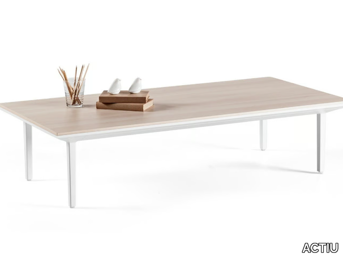 LONGO - Low rectangular aluminium coffee table _ ACTIU