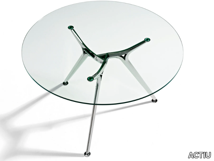 ARKITEK - Round glass meeting table _ ACTIU