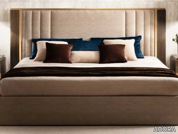 ESSENZA - Wooden and fabric bed _ ADORA