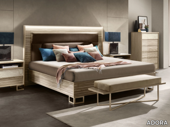 LUCE LIGHT - Double bed with integrated lighting _ ADORA